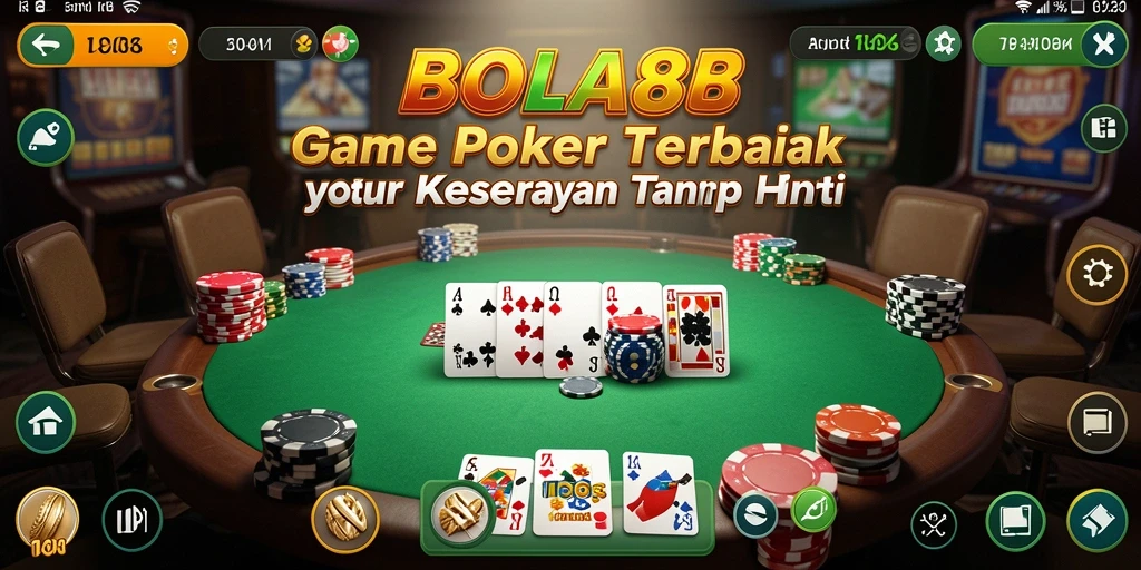 Tampilan menarik dari gameplay Poker di BOLA88.