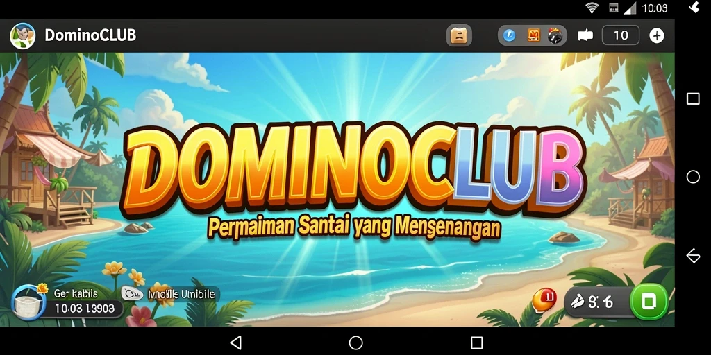 Tampilan gameplay menarik dari DOMINOCLUB dengan aksi seru.