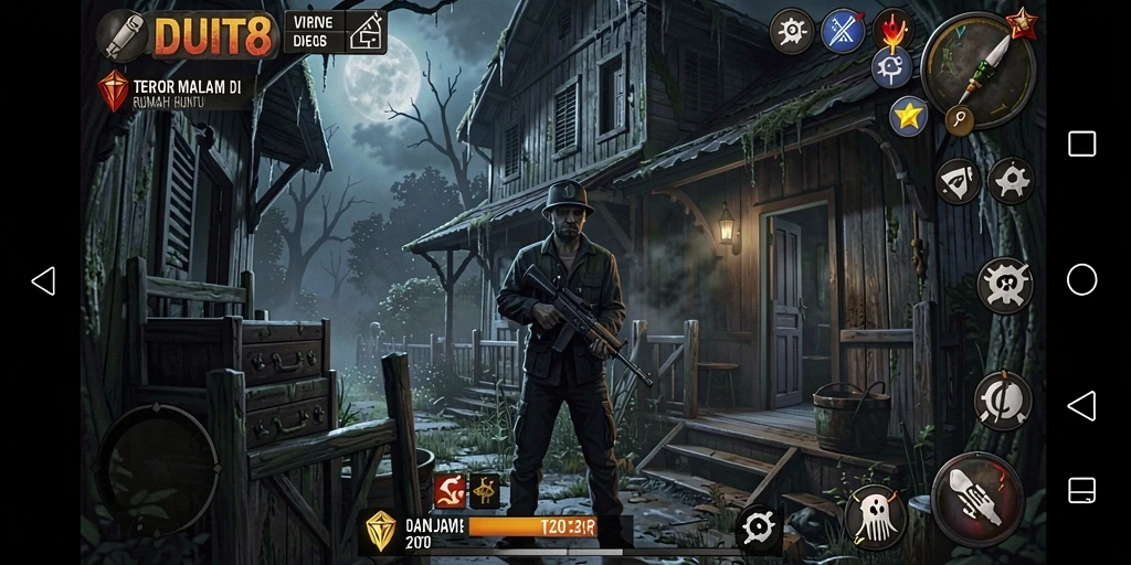 Screenshot gameplay DUIT8 yang mencekam dan penuh ketegangan.