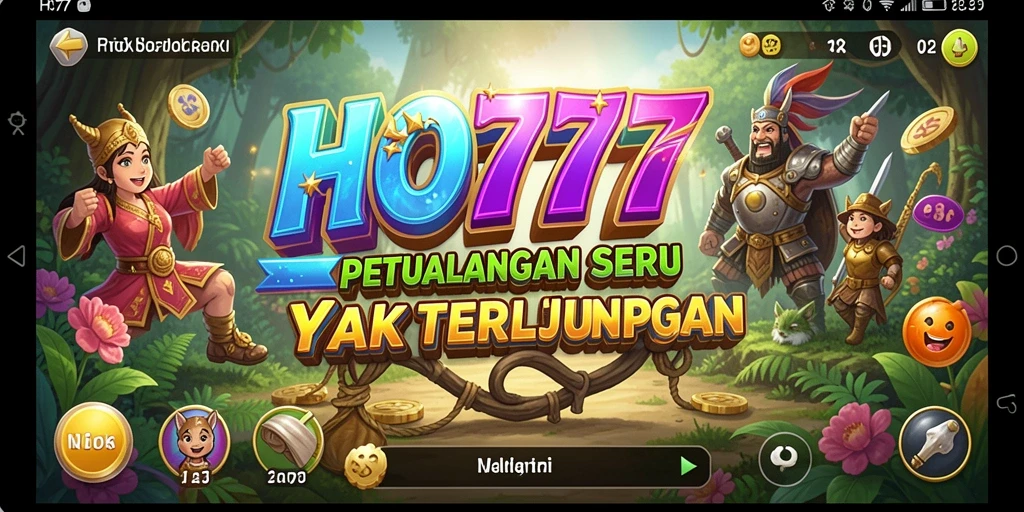 Tampilan gameplay HO777 yang mendebarkan dengan dunia penuh petualangan.