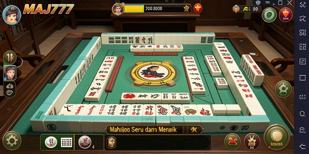 Tampilan menarik dari gameplay Mahjong di MAJ777.
