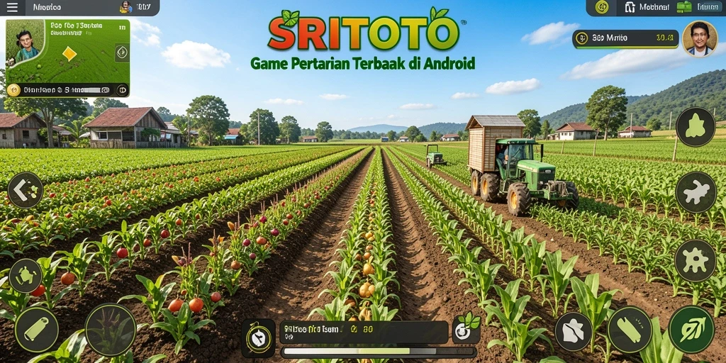 Gameplay seru SRITOTO dengan berbagai aktivitas pertanian.