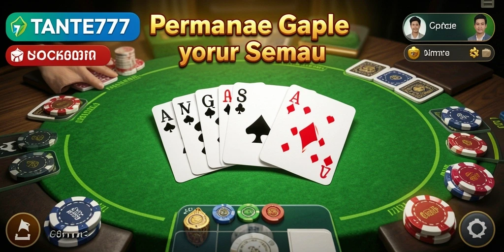 Tampilan gameplay Gaple yang menawan di TANTE777.