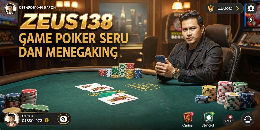 Tampilan gameplay Poker yang seru dan mengasyikkan di ZEUS138.